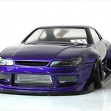 Detailed close-up of the Pandora Nissan Silvia S15 Raijin RC bodyshell, highlighting the intricate design and features PAB-3195