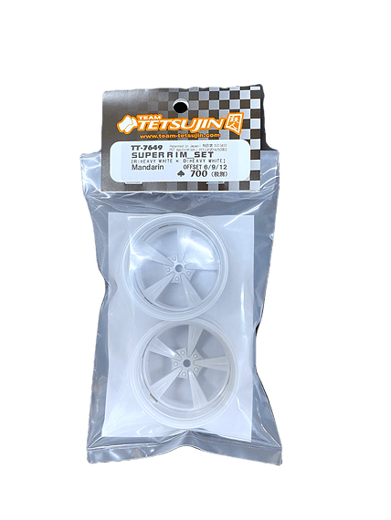 Packaging of Tetsujin 1/10 Mandarin Style Wheel Set, adjustable offset for RC cars