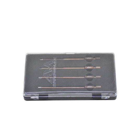 Close-up of Arrowmax Hex Driver Power Tool Tips, metric set, designed for precision in RC car maintenance