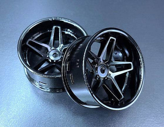 tetsujin southern cross rc wheels chrome orange star spoke design