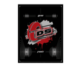 DS Racing acrylic tuning setup board for 1/10 scale RC drift cars, designed for precise vehicle adjustments