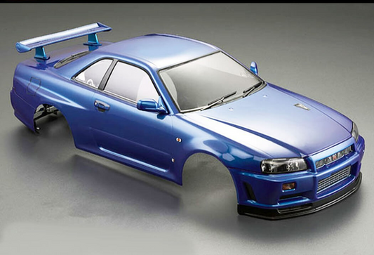 Killerbody Nissan Skyline R34 body shell metallic blue kb48716