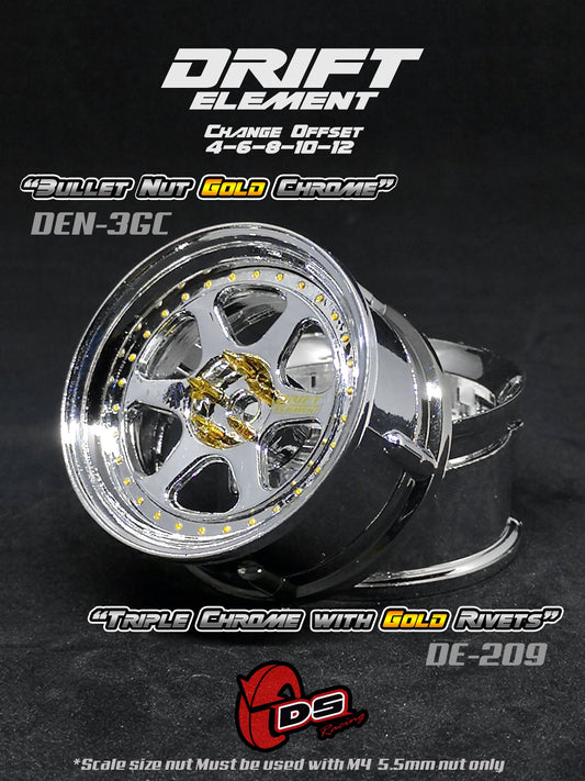 DS Racing RC Drift Wheels DE-209 - Changeable Offset (1/10, 2pcs)