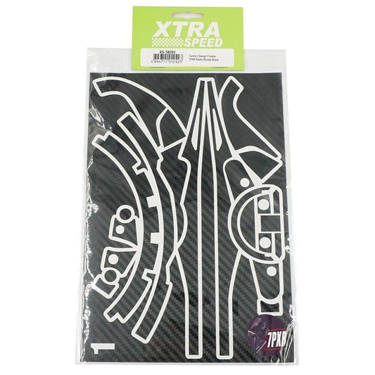 Futaba 7PXR Radio Transmitter Decal Sticker Set - Carbon Design
