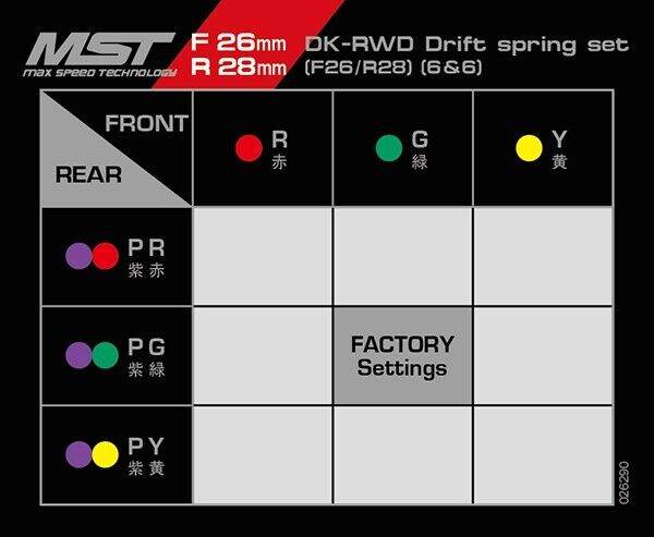 MST RC Suspension Coil Spring Set 820157 (6 Sets)