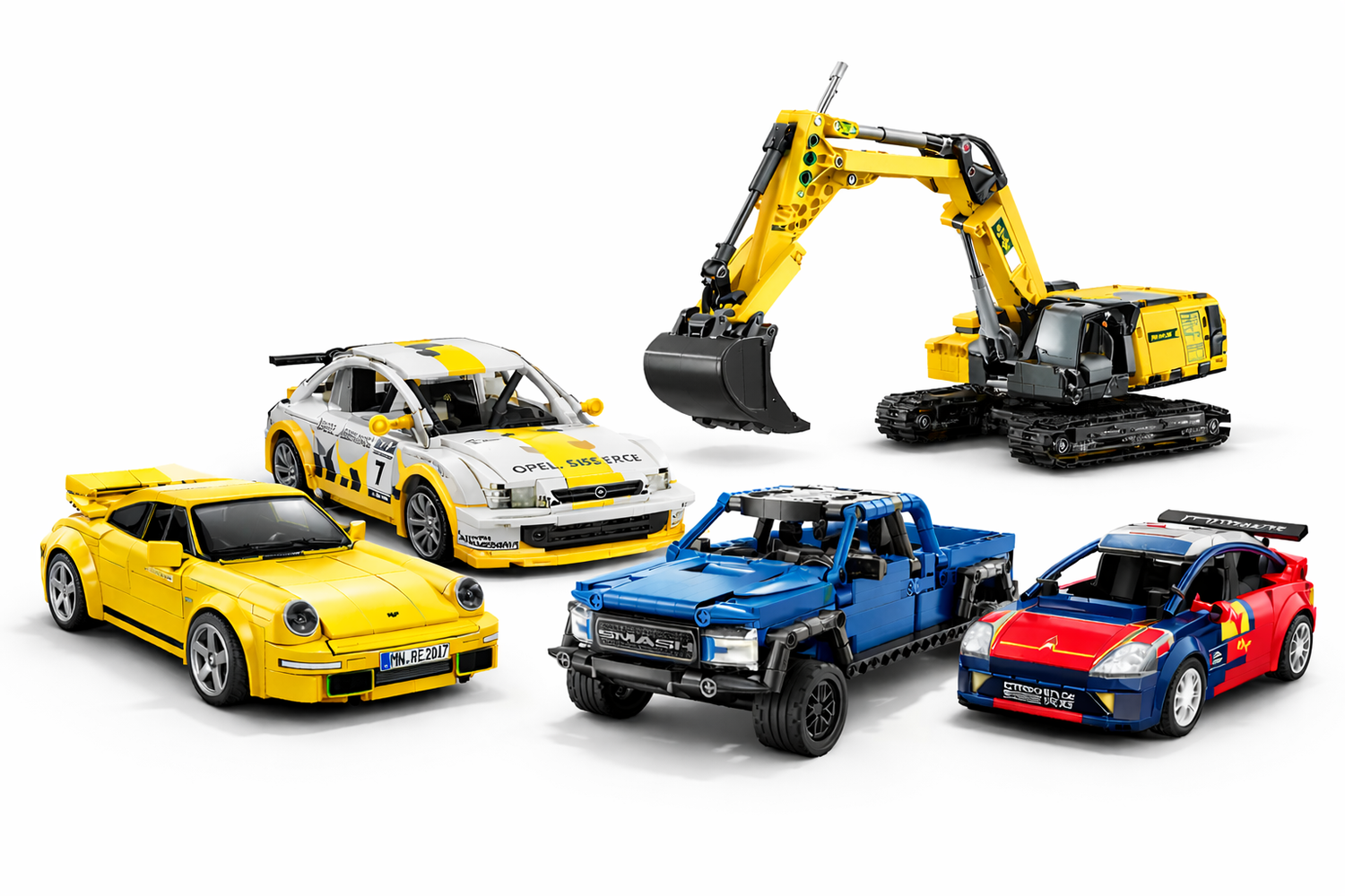 CaDA brick building RC car model assembly Kits