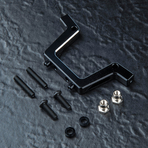 Close-up view of MST FRX Aluminium Front Damper Shock Tower in Black, 210709