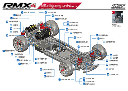 MST RMX 4 RTR 1/10 RC Drift Car Ready To Run - RWD Brushless