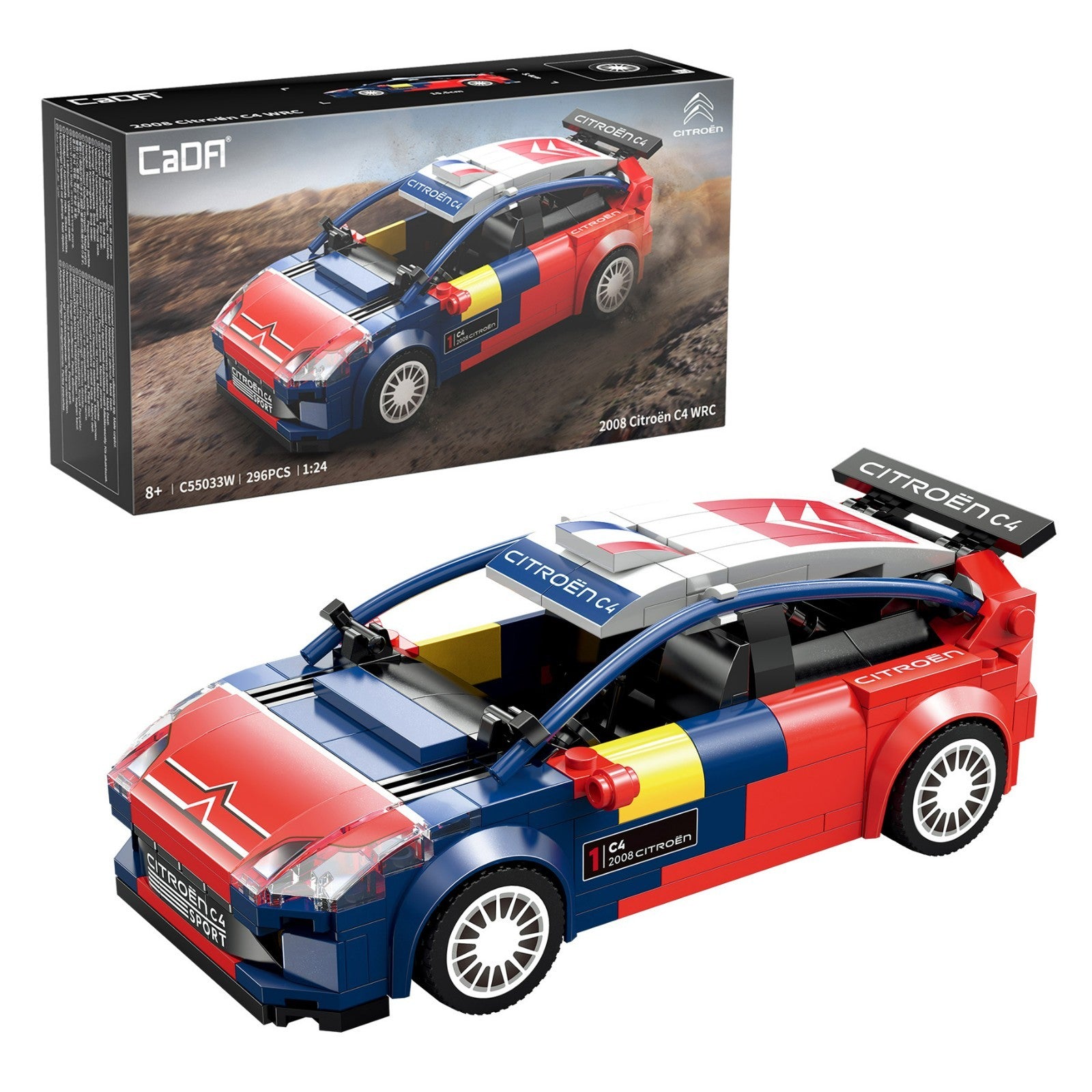 CaDA model building kit Citroen C4 WRC 2008 1/24 - C55033W