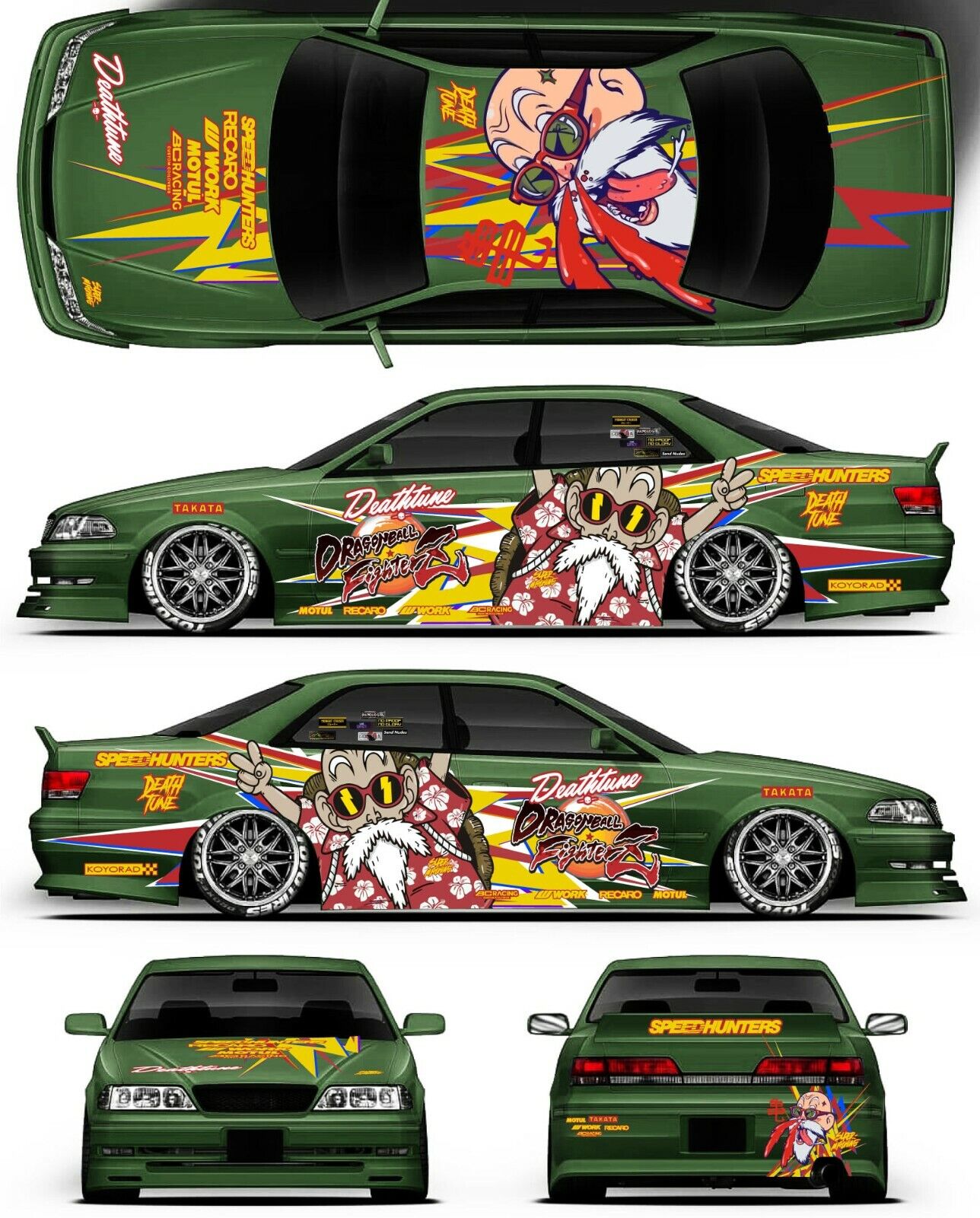 SticklabelRC 1:10 RC Car Body Shell Livery, Decal Sticker Graphics Set - 60+ Designs