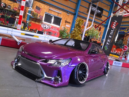 RC drift body shell Tetsujin Toyota Mark X GRX130 TRD 196mm