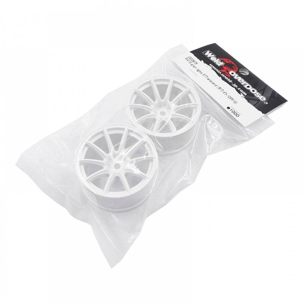 Overdose RC Drift Wheels Gram Lights Rims 5mm White - (2pcs)