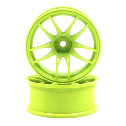 Overdose R-Spec RC Drift Wheels - 1/10 , Green 2pcs (OD2946)