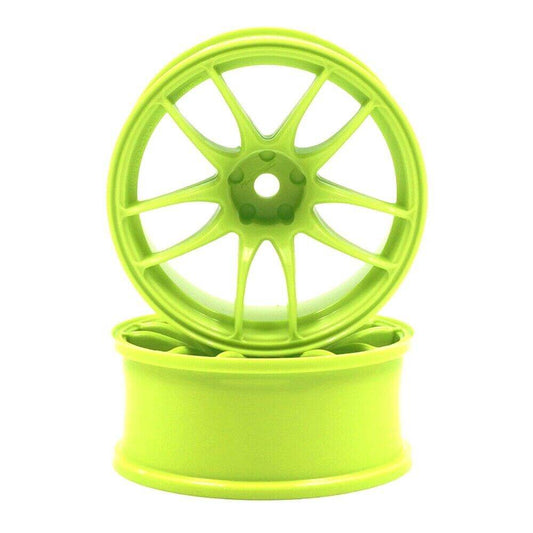 Overdose R-Spec RC Drift Wheels - 1/10 , Green 2pcs (OD2946)