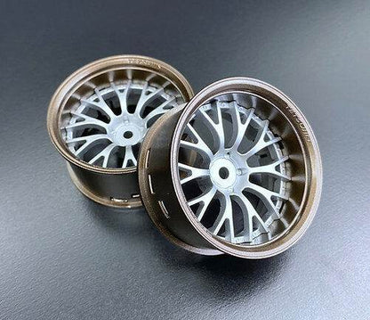 tetsujin dasy rc drift wheels chrome black silver colour options