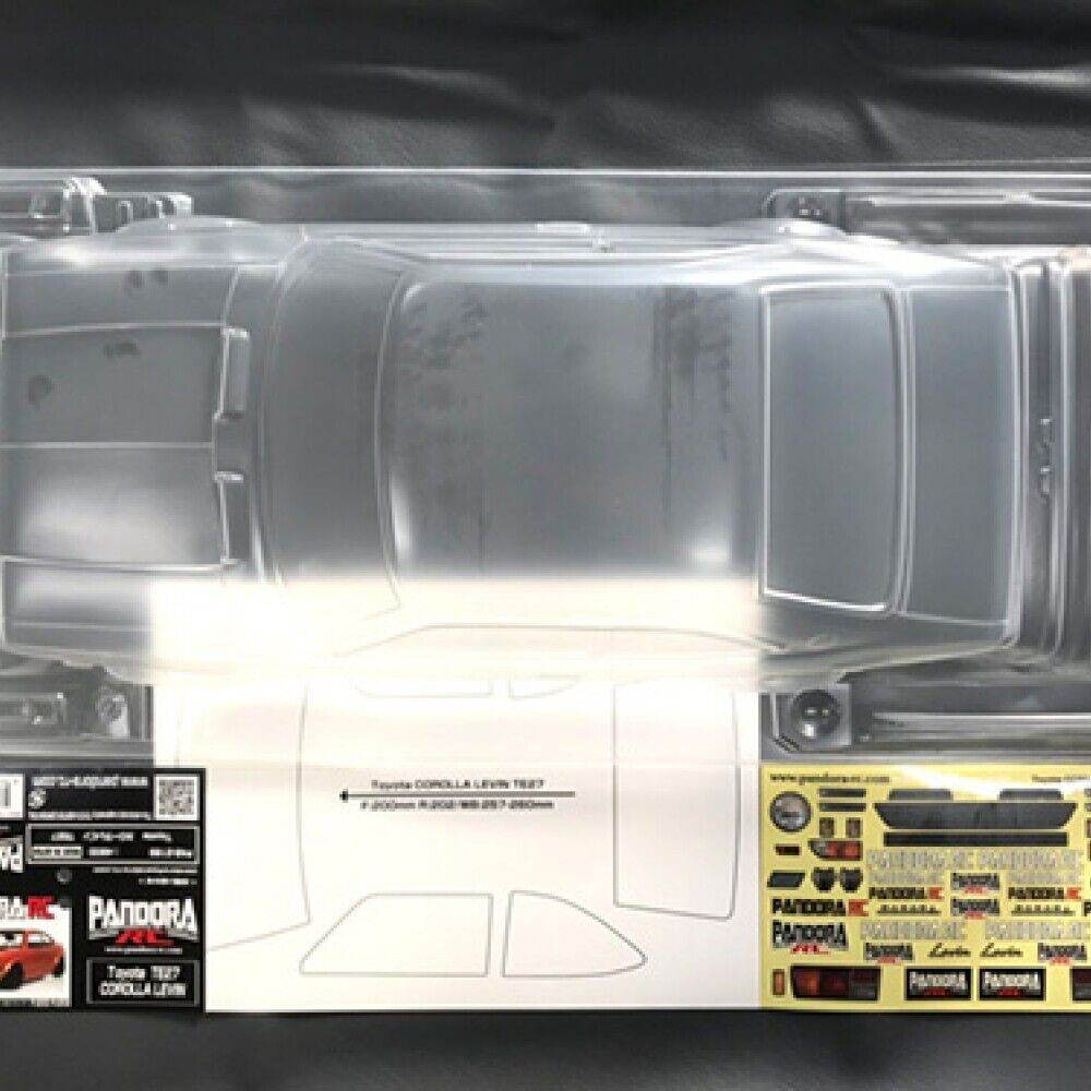 Pandora Toyota Corolla Levin TE27 1/10 RC Bodyshell, 200mm, Unpainted PAB-3189