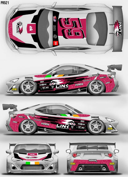 RC Car Livery Sticker Set - 1/10 Drift Body Decals (60 Designs)