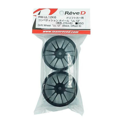 1/10 scale reve d ul12 wheel black lightweight detail