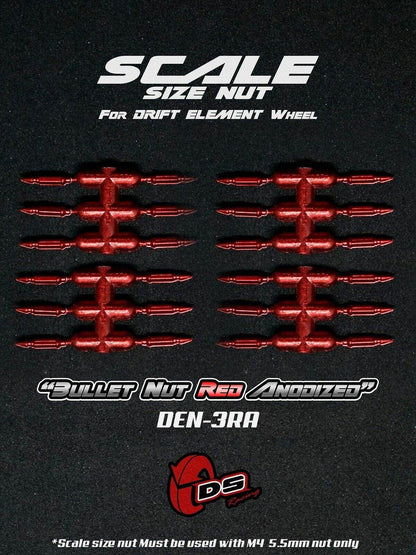 DS Racing scale-look wheel-nut bolt set for 1/10 RC Drift Elements wheels