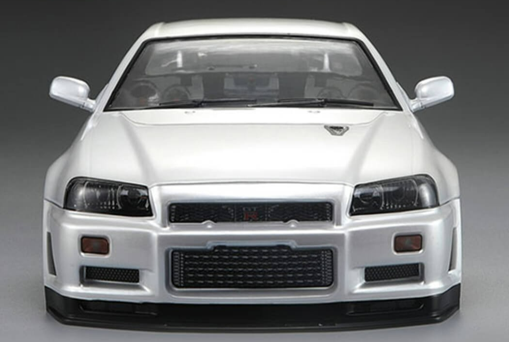 Killerbody Nissan Skyline R34 1/10 RC body shell metallic white KB48644