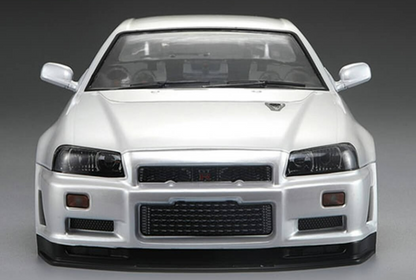 Killerbody Nissan Skyline R34 1/10 RC body shell metallic white KB48644