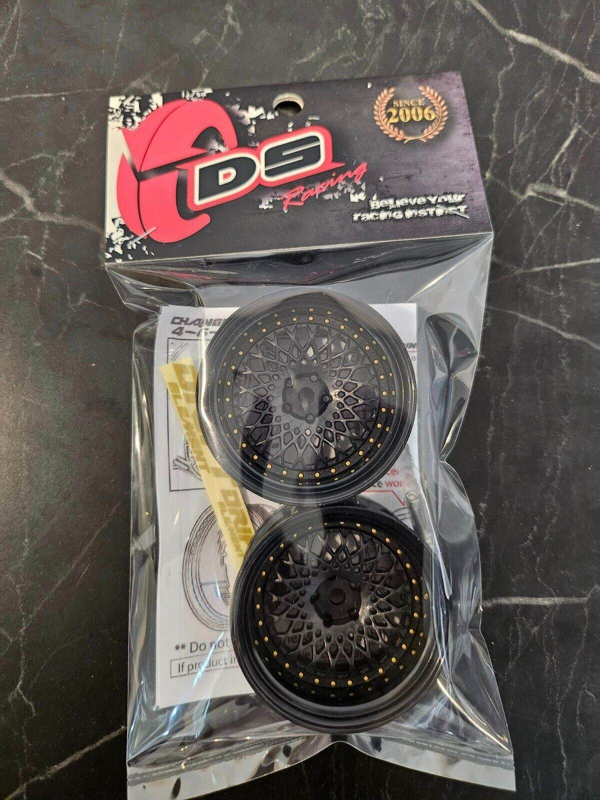 rc drift wheels 2pcs adjustable black de-307