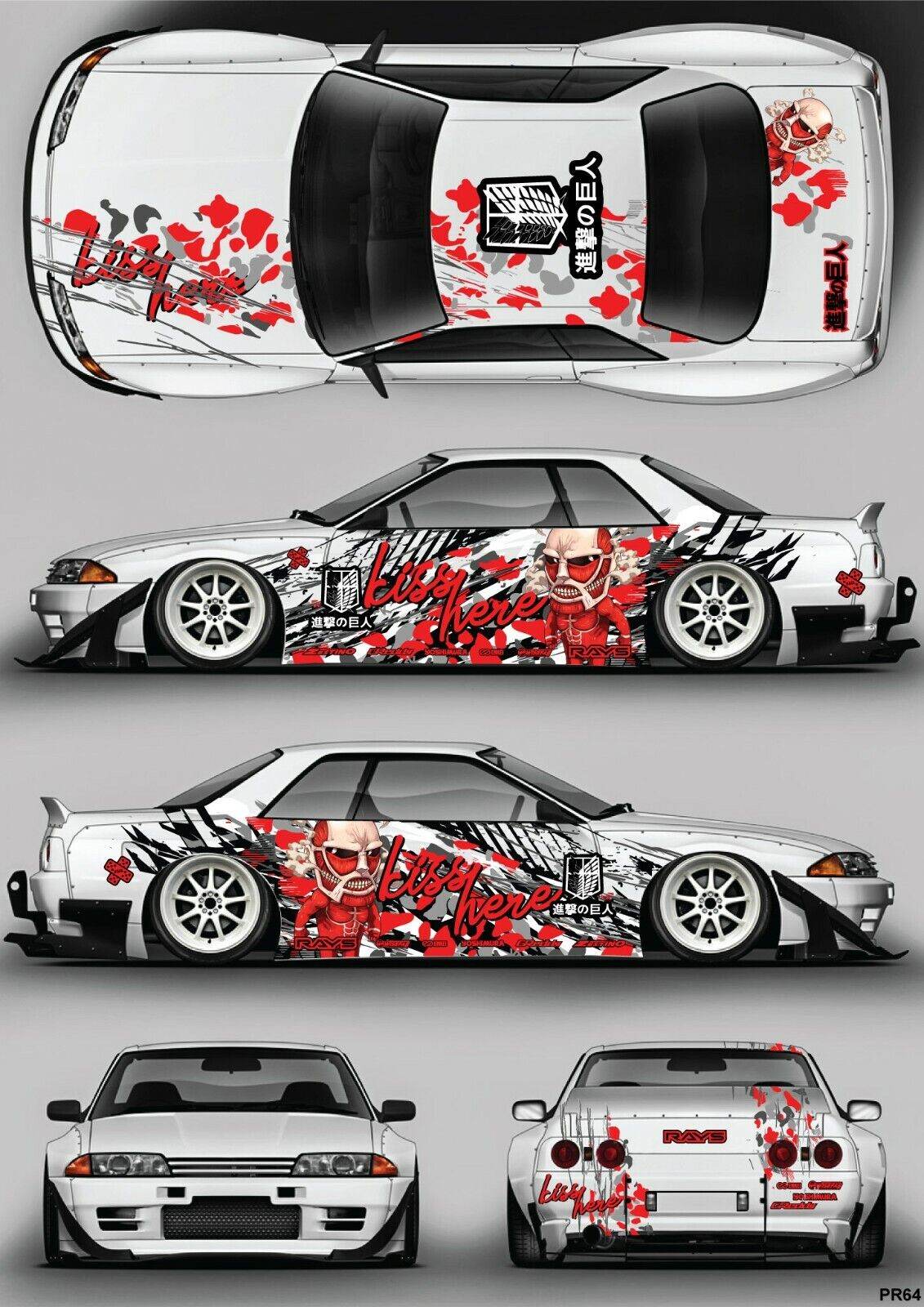 SticklabelRC 1:10 RC Car Body Shell Livery, Decal Sticker Graphics Set - 60+ Designs