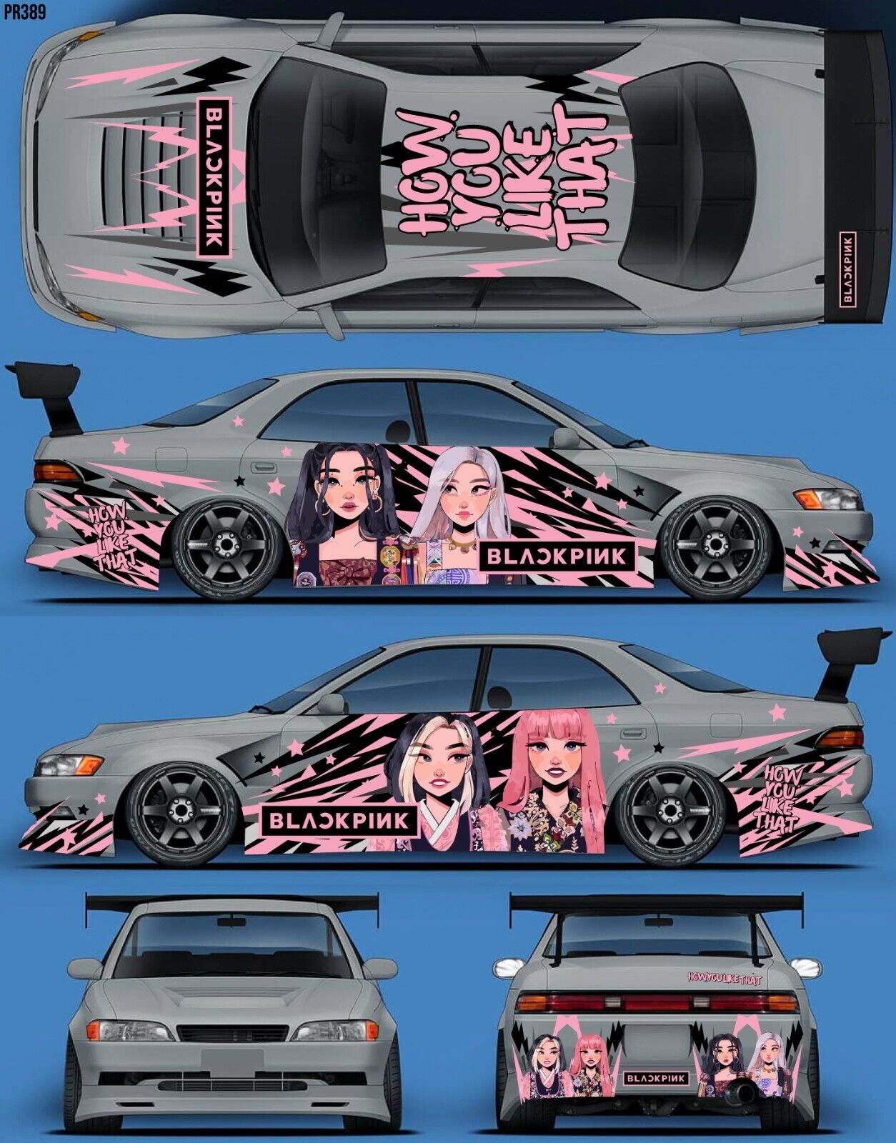 SticklabelRC 1:10 RC Car Body Shell Livery, Decal Sticker Graphics Set - 60+ Designs