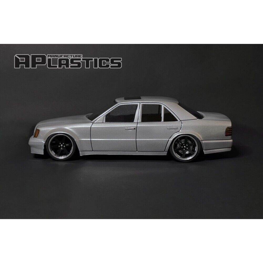 rc drift mercedes e500 body shell 195mm unpainted