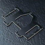 Close-up view of MST FRX Aluminium Battery & Servo Mounting Plate, 210716BK