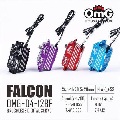 OMG FALCON Low Profile High Torque Brushless Metal Servo for High Performance RC Vehicles