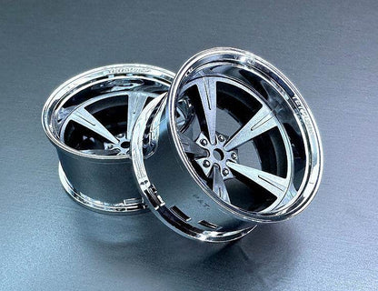 Tetsujin 1/10 Mandarin Style Wheel Set with adjustable offsets (6mm, 9mm, 12mm) for RC drift cars