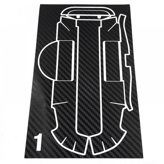 futaba 10px transmitter radio decal sticker set carbon design