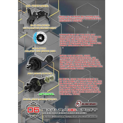 Sakura D6S RWD RC Drift Car - 3Racing 1/10 (Assembly Kit )