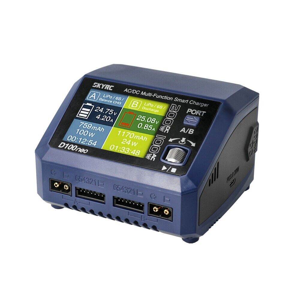 SKY RC D100 Neo AC/DC RC Car Battery Charger, 10A, Dual Smart Charger SK-100199