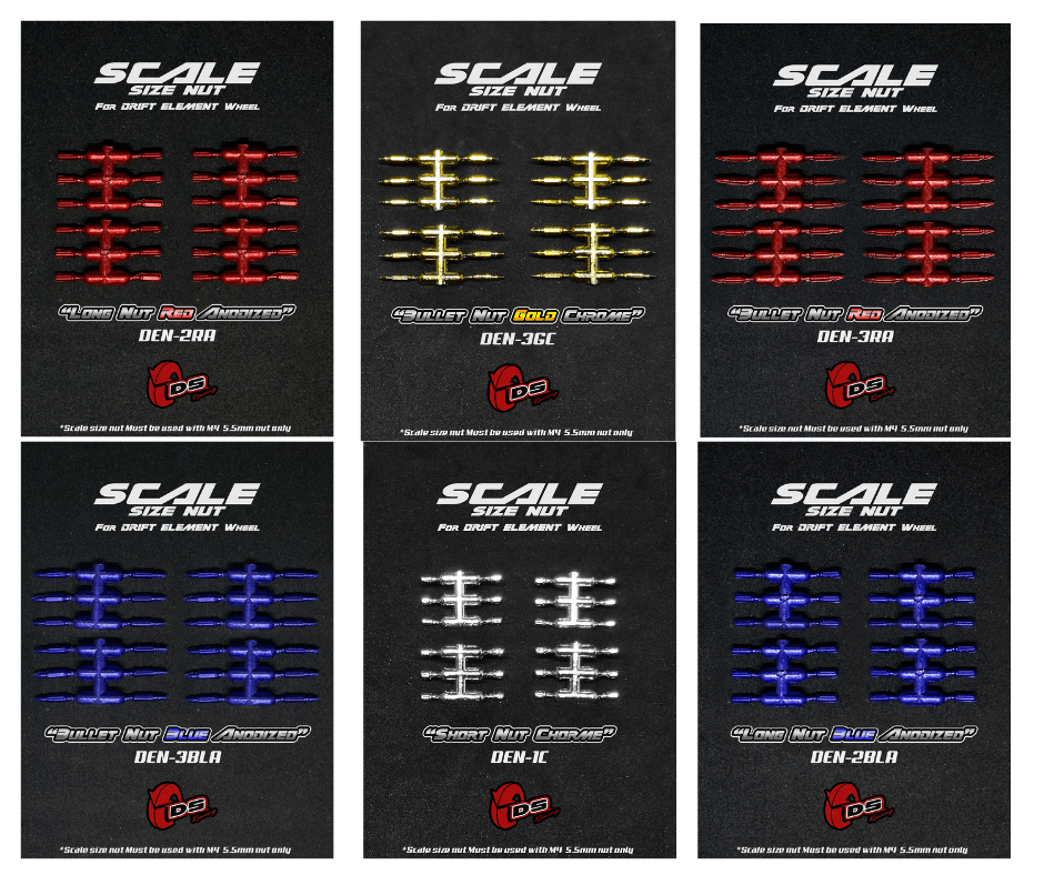 DS Racing scale wheel nut set for 1/10 RC drift car wheels
