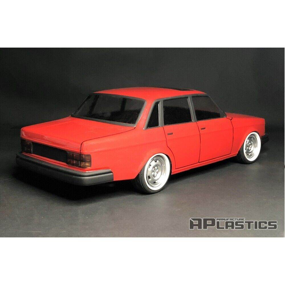 aplastics volvo 240 rc body shell 1/10 scale clear unpainted