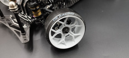 DS Racing Feathery 8mm RC Drift Wheels White - lightweight 1/10 (2pcs)