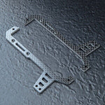Close-up of MST FRX 2.5mm Carbon Front Bulkhead Deck Set, #210714