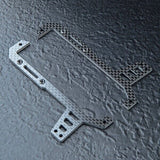 Close-up of MST FRX 2.5mm Carbon Front Bulkhead Deck Set, #210714