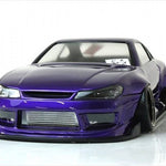 Detailed close-up of the Pandora Nissan Silvia S15 Raijin RC bodyshell, highlighting the intricate design and features PAB-3195