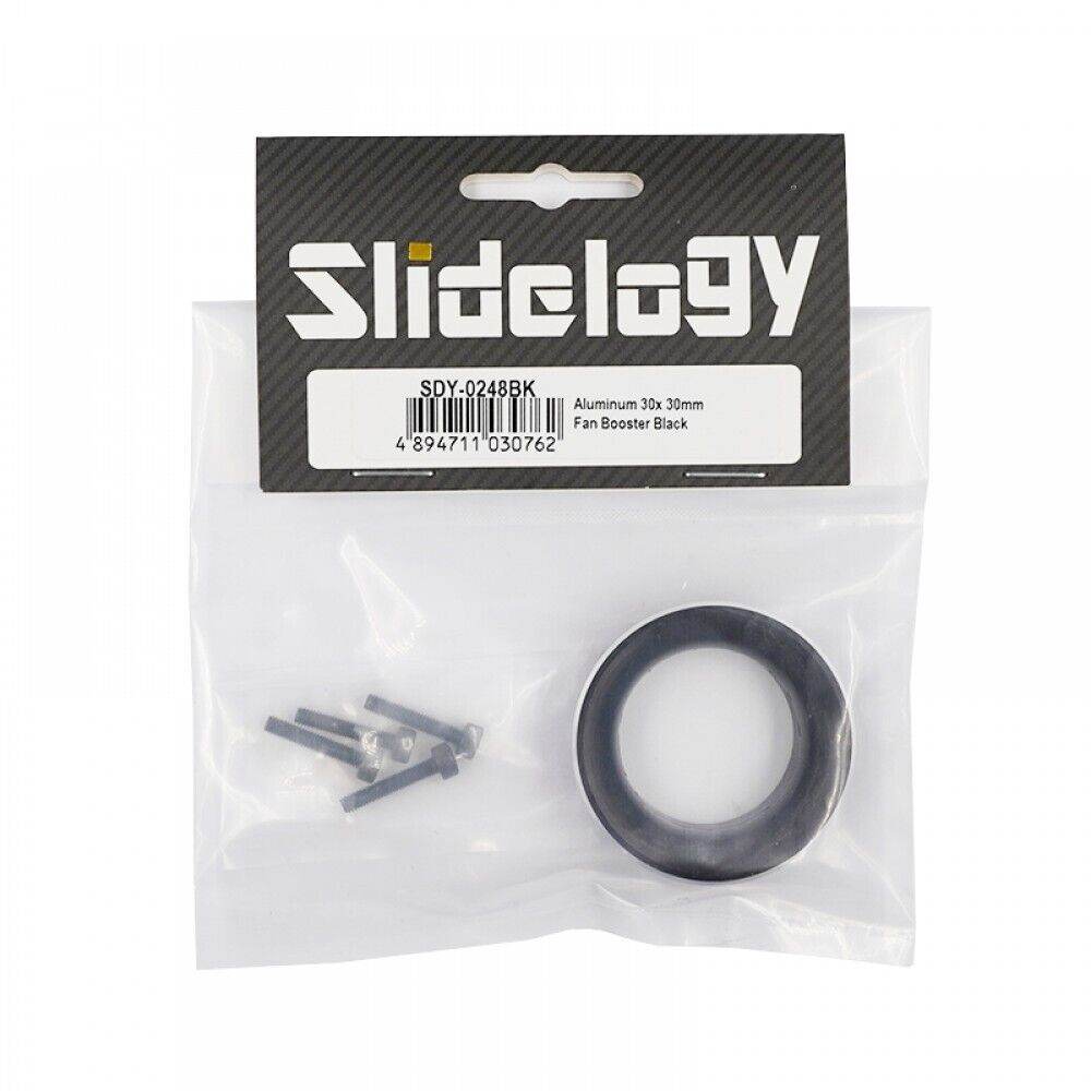 Packaging of rc car fan booster funnel 30x30mm slidelogy aluminium sdy-0248bk