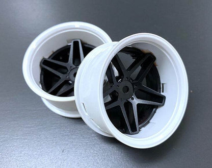 Tetsujin 1/10 Southern Cross Style Wheel Set with adjustable offsets (6mm, 9mm, 12mm) for RC drift cars - TT-7661