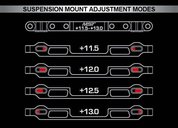 mst tha suspension mount set aluminium - 210722