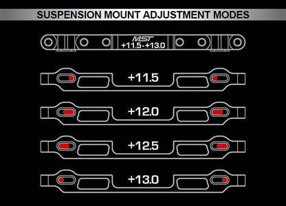 mst tha suspension mount set aluminium - 210722