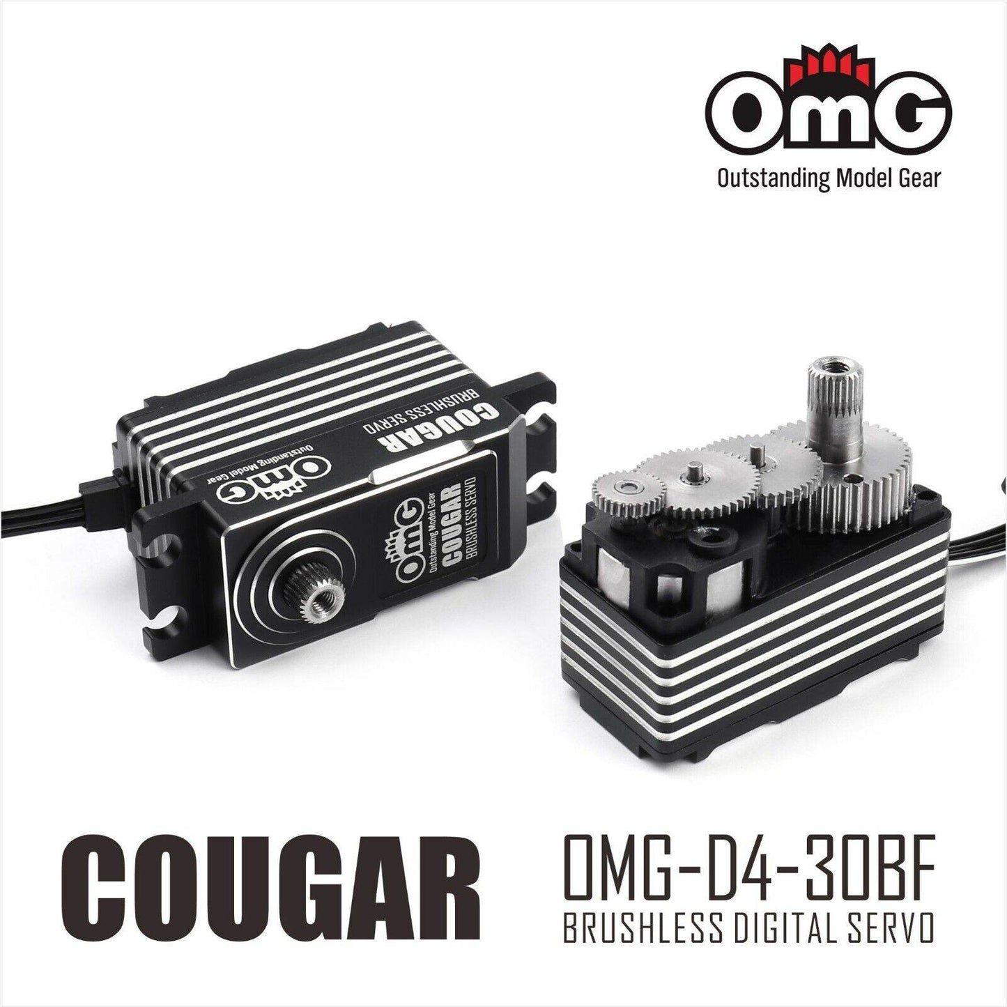 OMG D4 COUGAR High Torque Digital Brushless Servo 4.8-8.4V for 2WD/4WD RC