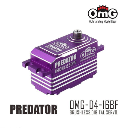 OMG Predator RC Brushless Servo - 17kg Digital Low-Profile 0.06s (25T)