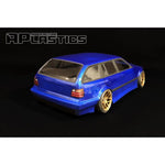 Aplastic BMW E36 Touring 1:10 RC Car Body Shell, Clear Unpainted, 192mm