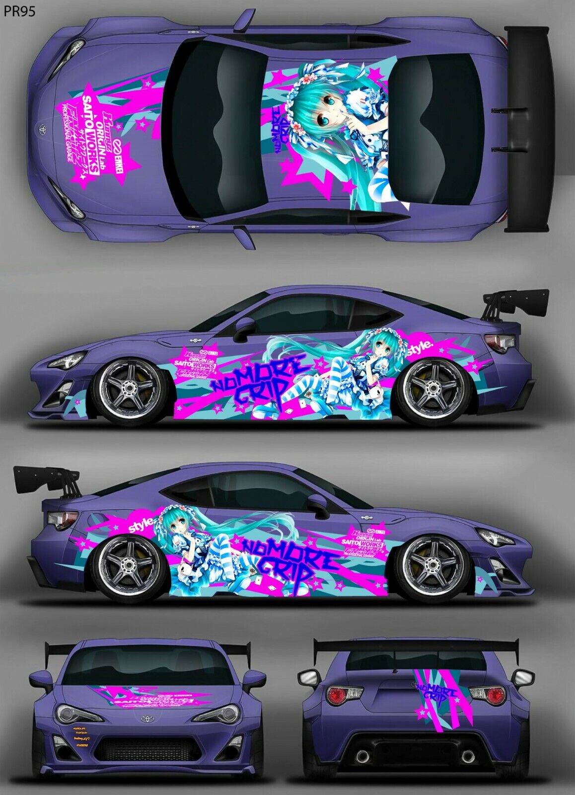 SticklabelRC 1:10 RC Car Body Shell Livery, Decal Sticker Graphics Set - 60+ Designs