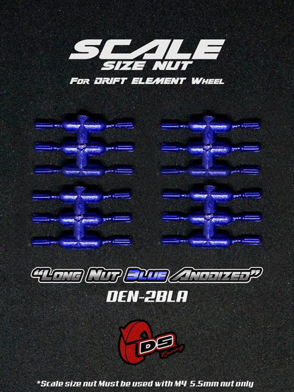 DS Racing scale-look wheel-nut bolt set for 1/10 RC Drift Elements wheels